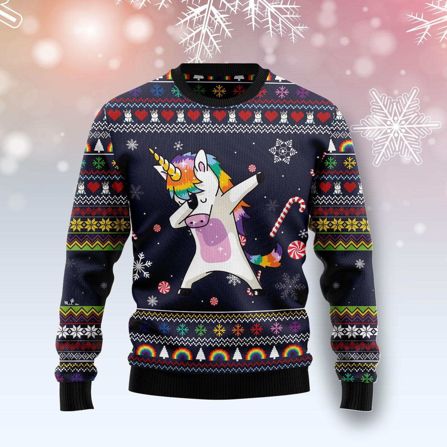 Unicorn Dad Ugly Christmas Sweater | For Men & Women | Adult | Us4738