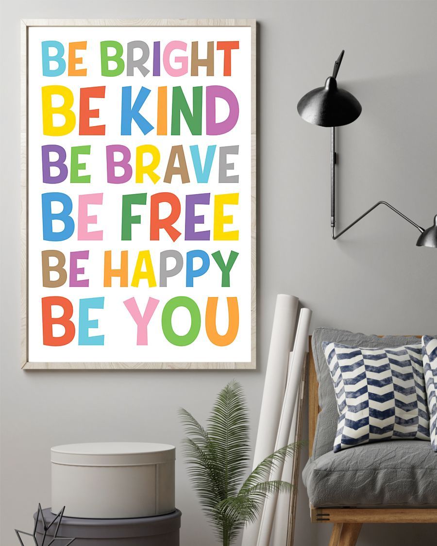 Teacher Be Bright Vertical Poster - ReadingLLC