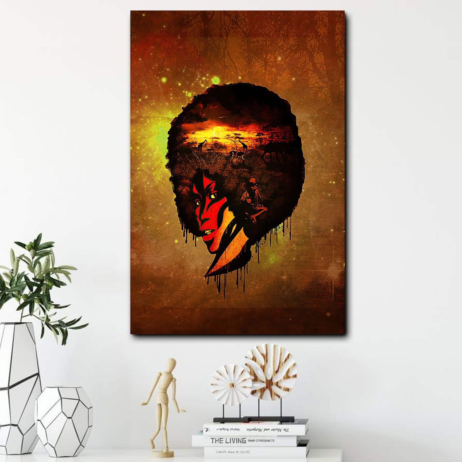 African American Art Poster Rock Black Man Minimalist Wall Art