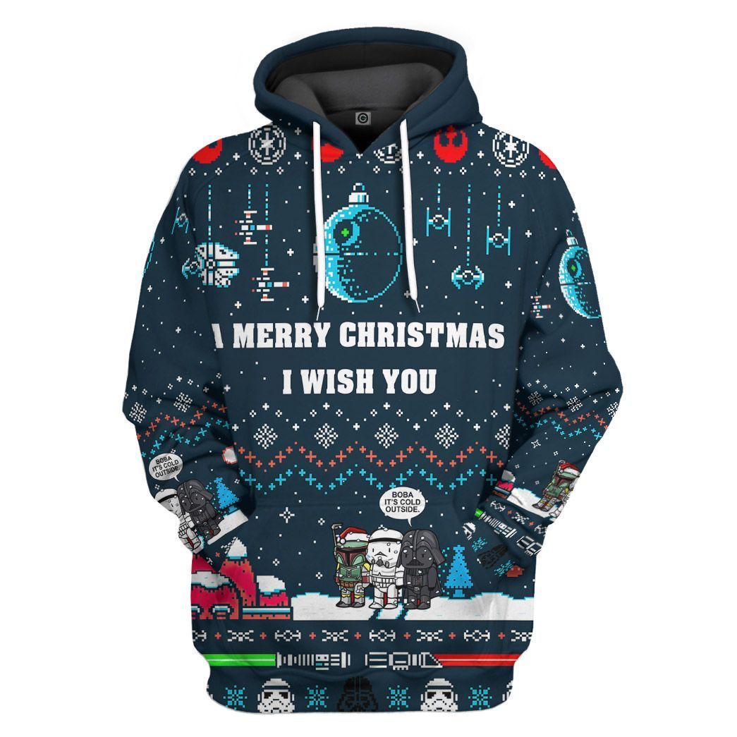 Mysticlife 3D A Merry Christmas I Wish You Custom Tshirt Hoodie Apparel