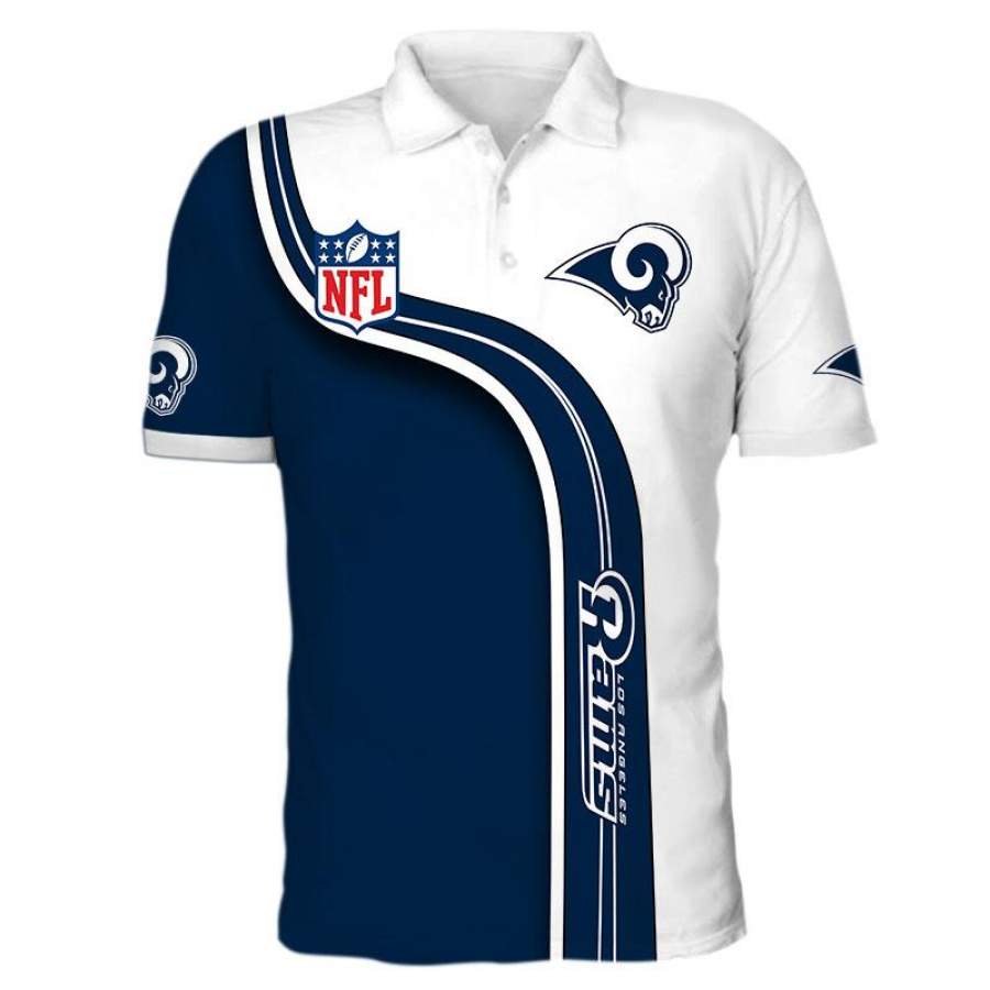 Men’s Los Angeles Rams Polo Shirt 3D