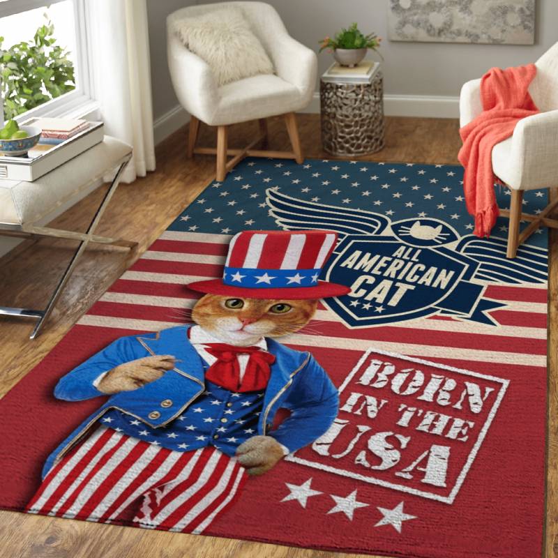 All American Cat – Animals Area Rug Carpet