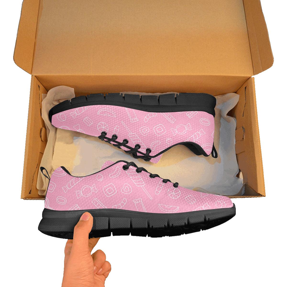 Sweet Candy Pink Background Men’S Sneaker Shoes