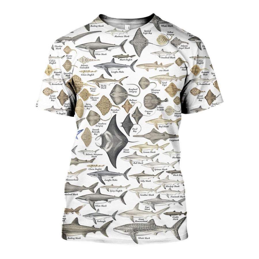 Atlantic Shark Shirt 3D Print For Men For Girls