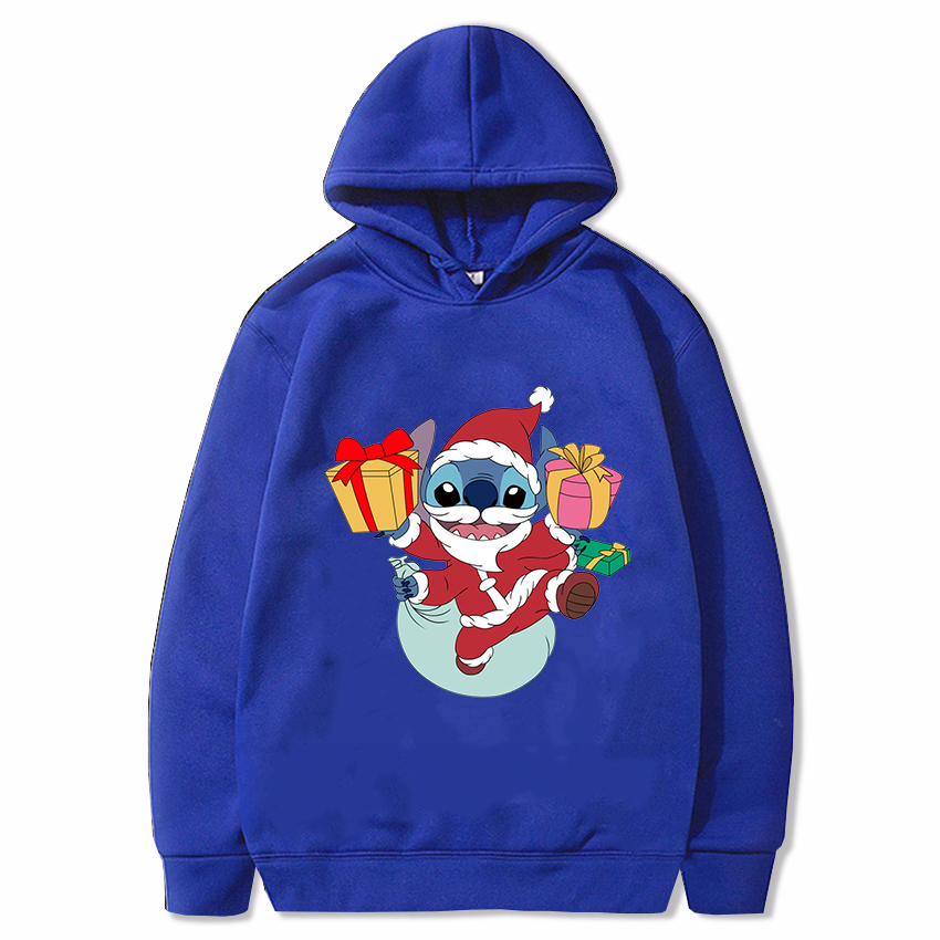 2022 New Christmas Sweater Hoodie Stitch Hoodie Children’s Sweater Autumn and Winter Long-sleeved Fleece Children’s Clothing alx