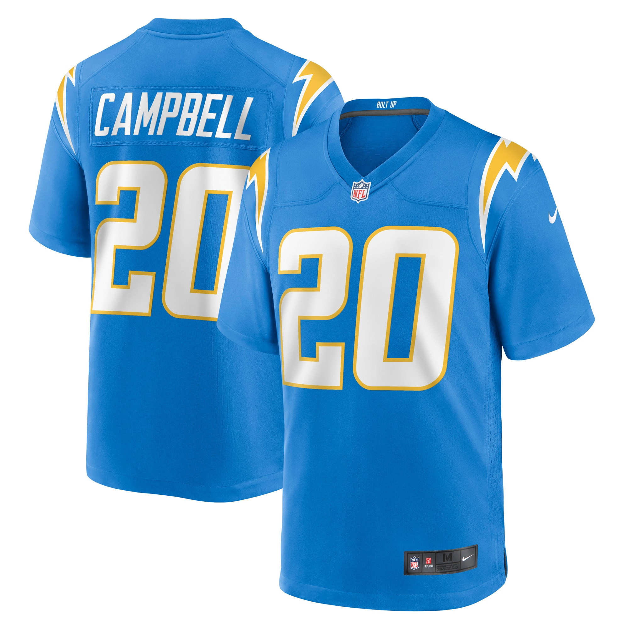 Tevaughn Campbell Los Angeles Chargers Game Player Jersey – Powder Blue NFL