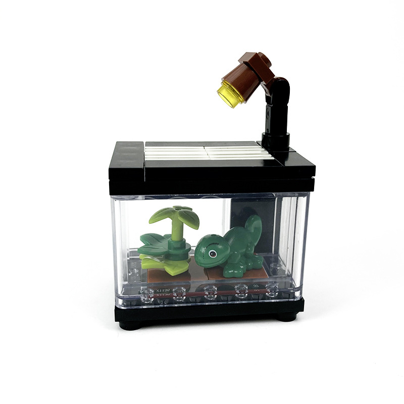 Small Particle Building Block Fish Tropical Animals Tank Compatible MOC DIY Mininatures Model Creative Gift Bricks Kid Toys alx