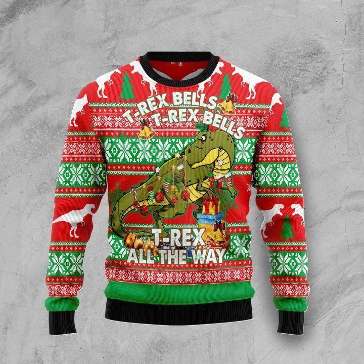 T-Rex Christmas Sweater