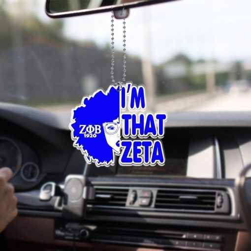 Zeta Phi Beta 1920 Zpb Afro Girl I’M That Zeta Car Hanging Ornament