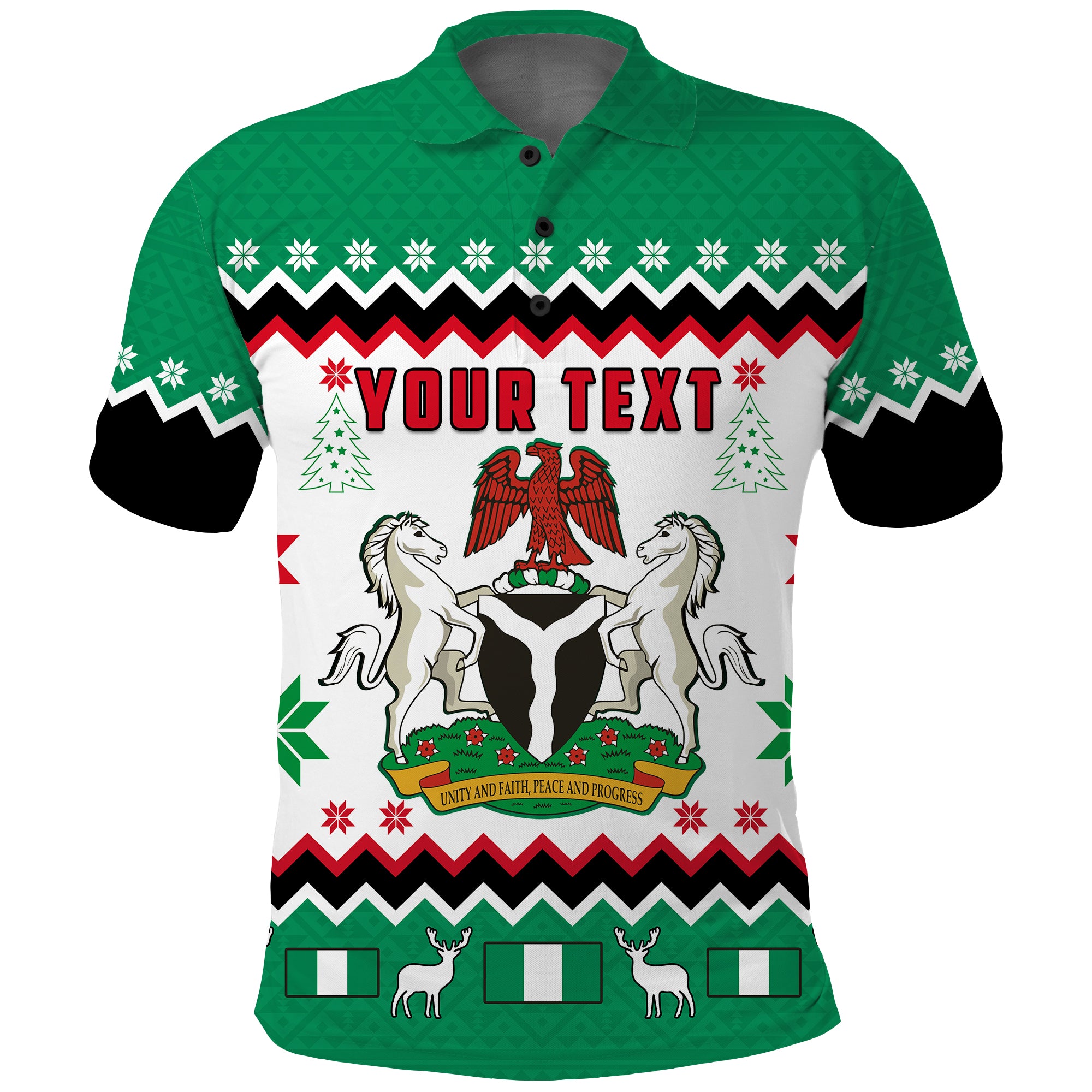 (Custom Personalised) Nigeria Christmas Polo Shirt African Pattern Lt13