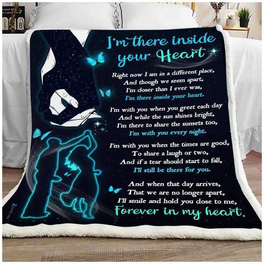 I’m There Inside Your Heart Blanket Giving Girlfriend