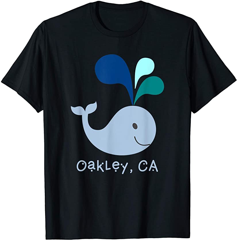 Oakley California Cute Whale Lover Cartoon T-Shirt