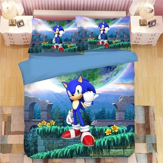 Sonic The Hedgehog 6 Duvet Quilt Bedding Set 4