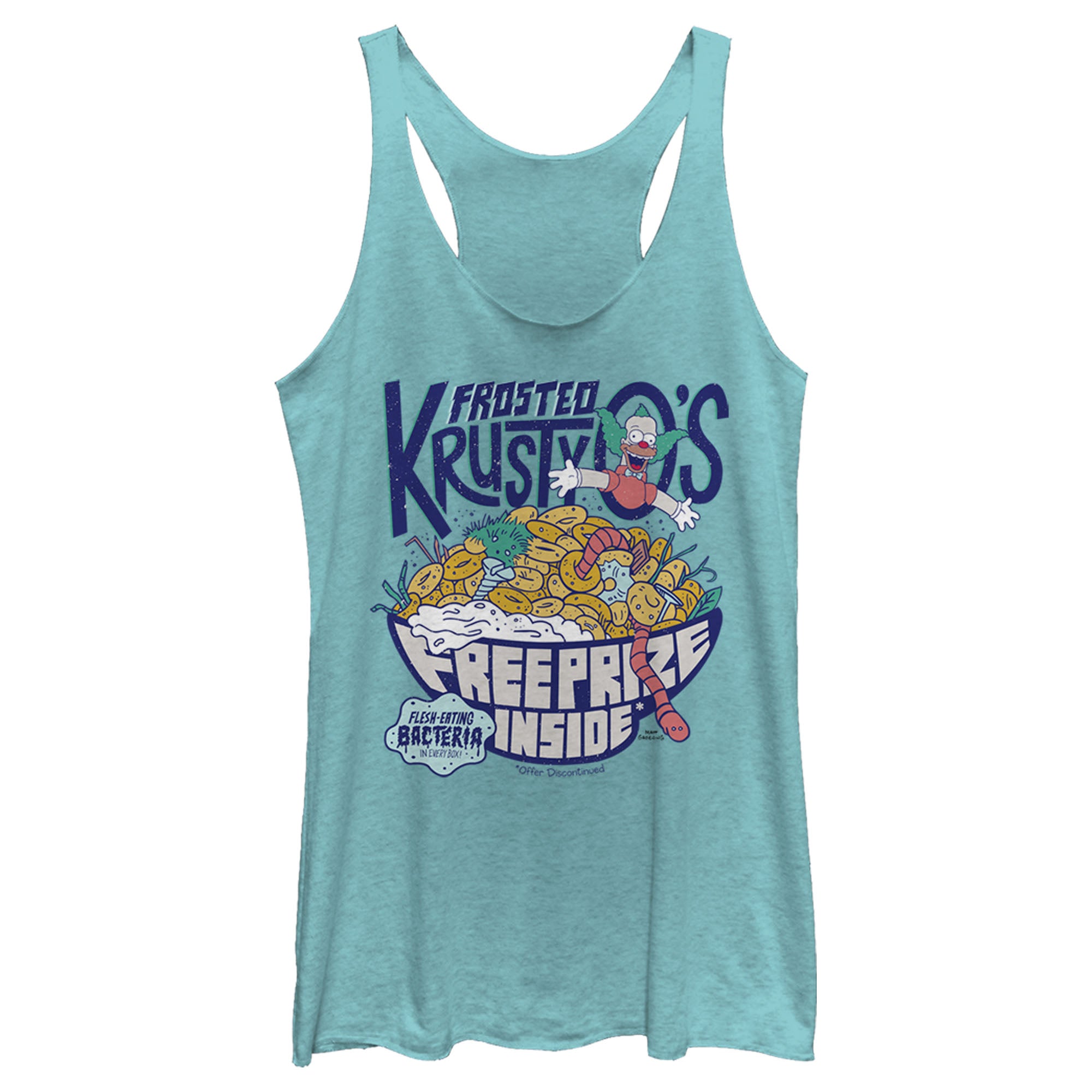 Women’S The Simpsons Frosted Krusty O’S Racerback Tank Top