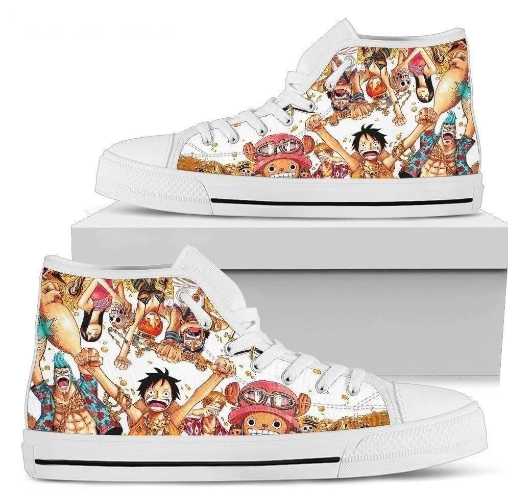 One Piece High Top Sneakers Fan Anime High Top Shoes Va95 Bespoketshirt