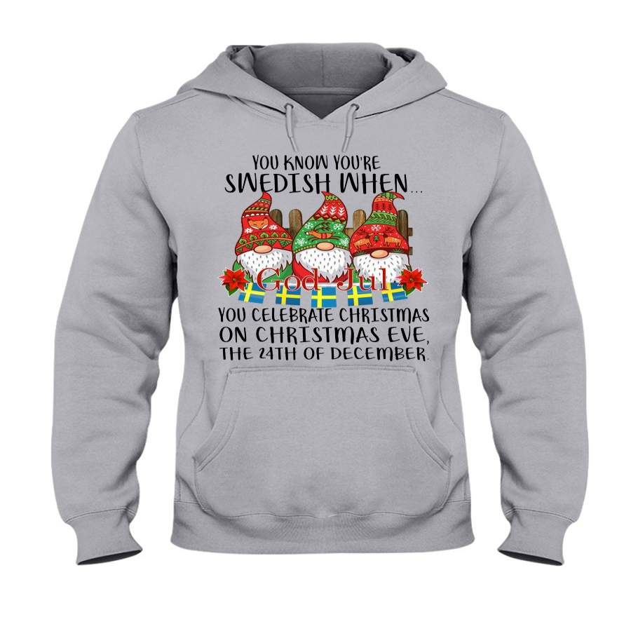 Swedish Christmas Gnome Cute Gift Tee Hoodie