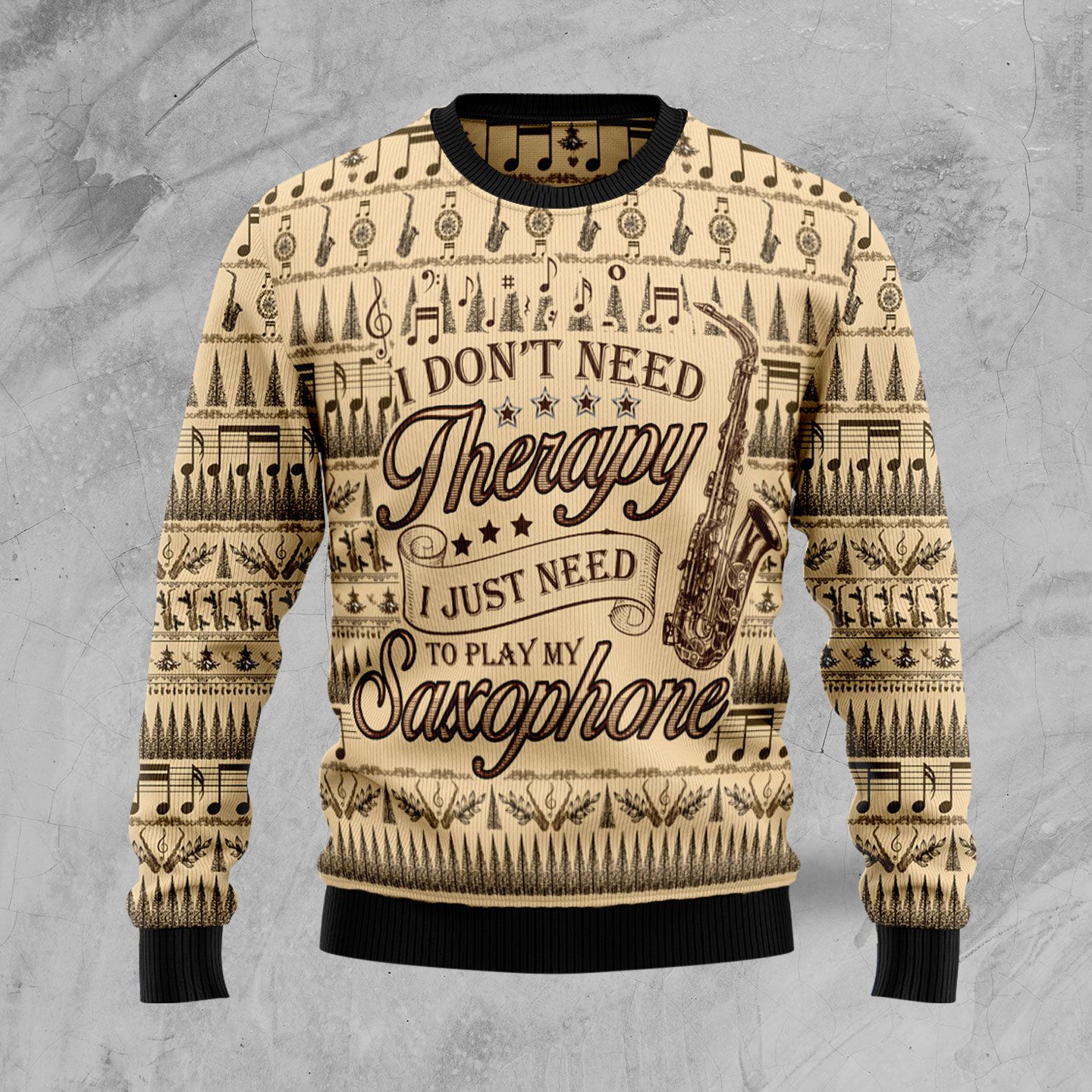 Saxophone Lover Ugly Christmas Sweater | For Men & Women | Adult | Us4117