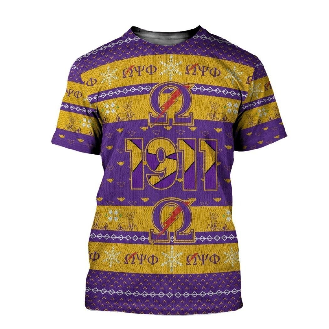 Fraternity Tshirt – Lux Omega Psi Phi Thunder Christmas Tshirt