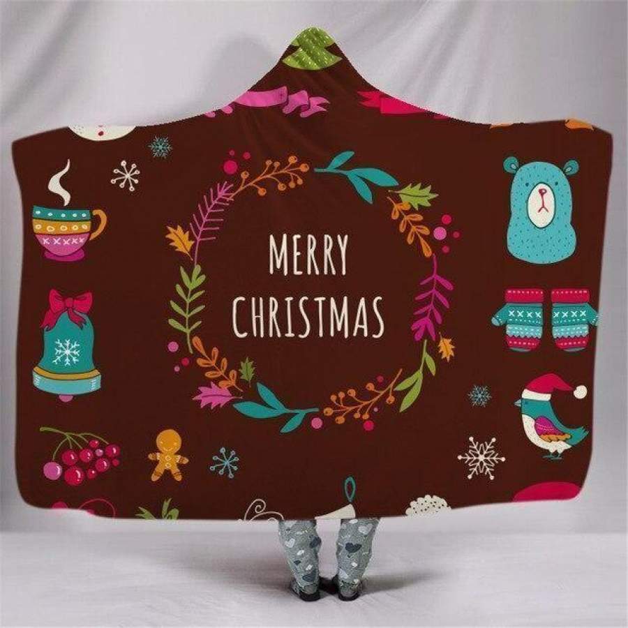 X-Mas Cute Things Hooded Blanket Christmas Decoration Ideas Christmas Gift Ideas