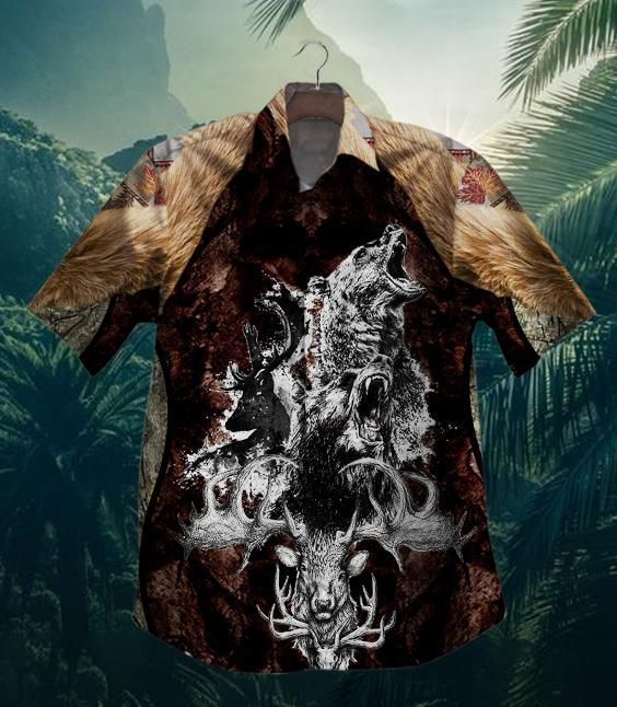 Bear Hunting Nmn Bl Hawaiian Shirt-Zx11157