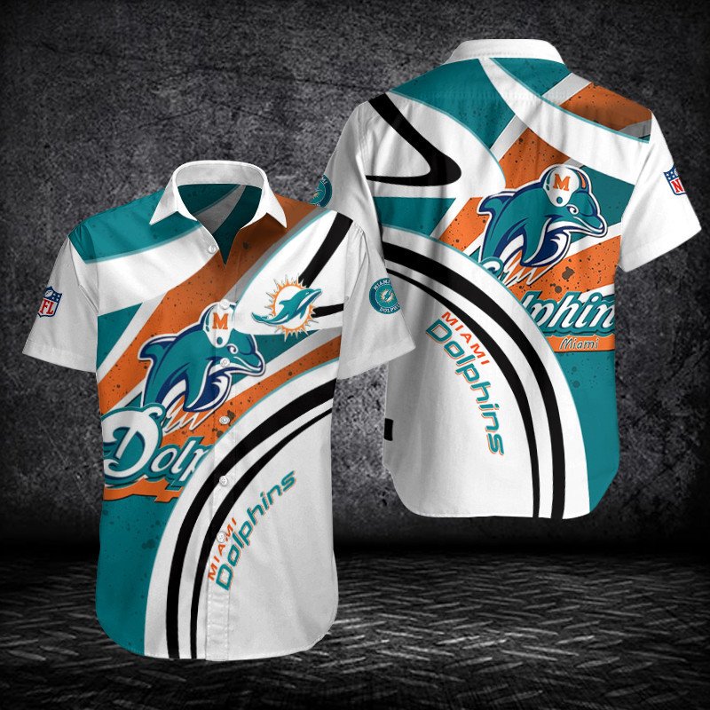 Miami Dolphins Button Shirts Bg276