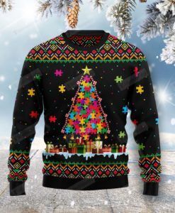 Autism Ugly Christmas Sweater, All Over Print Sweatshirt