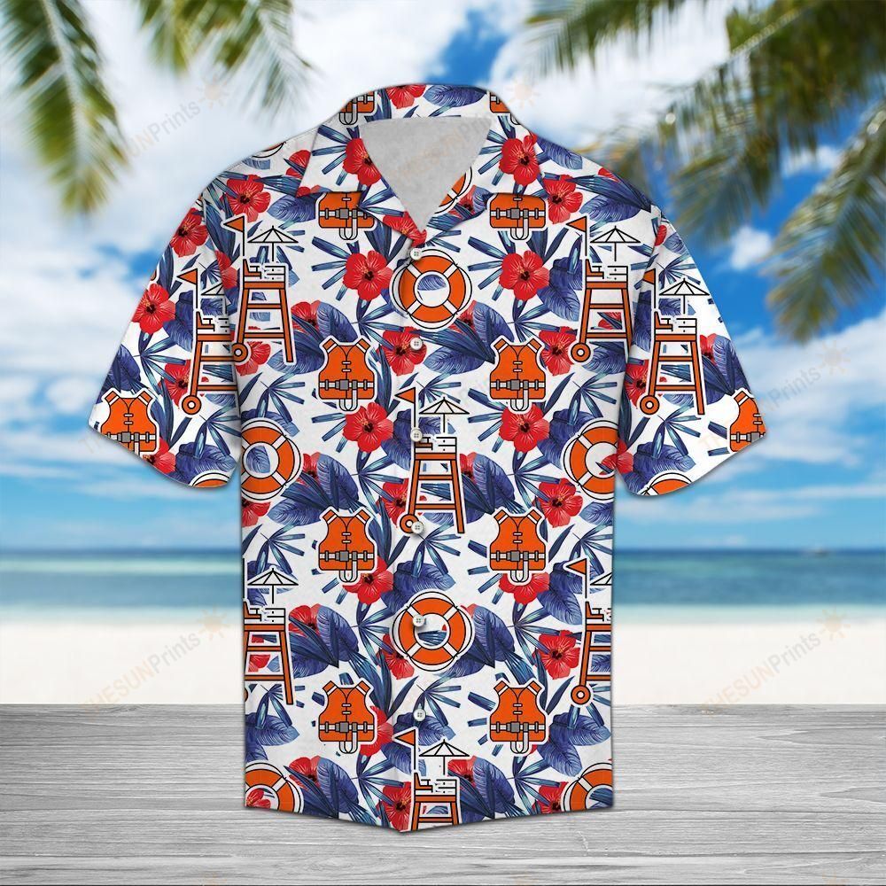 Lifeguard Palm Hawaiian Shirt Ha20937