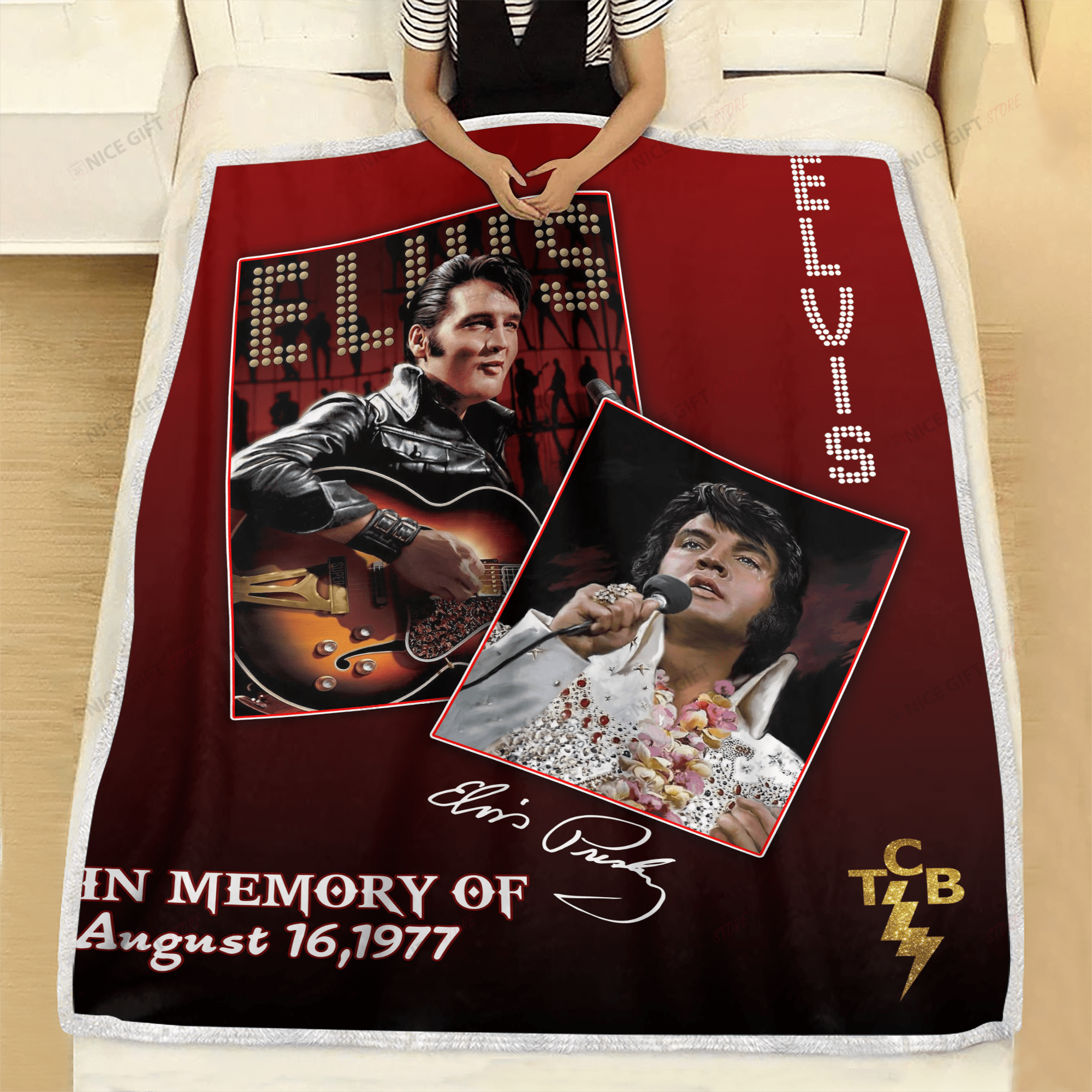 Elvis Presley Fleece Blanket Blk-W1C2
