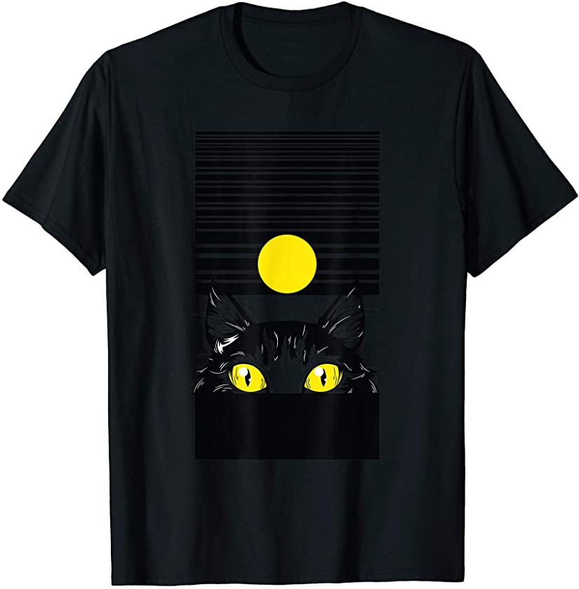 Cat Kitty Kitten Eye Spooky Sunset Cool Animal Lover Gifts T-Shirt