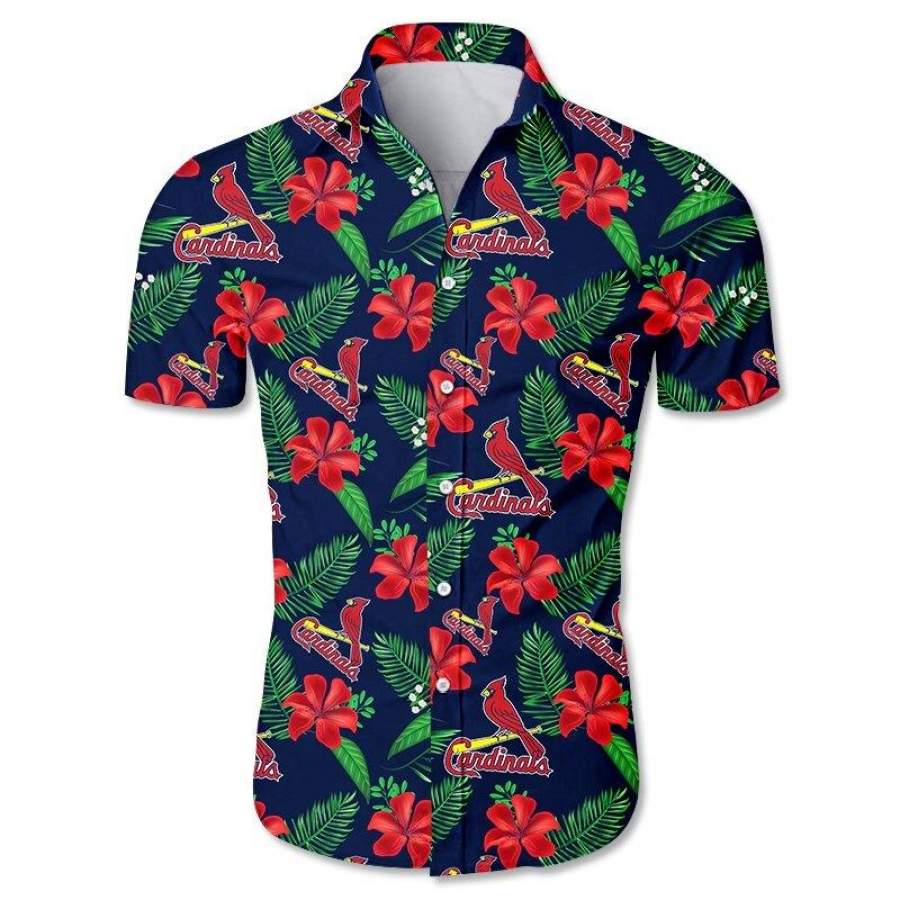 St Louis Cardinals Hawaii Shirt Short Sleeve Slim Fit Body Ha73160