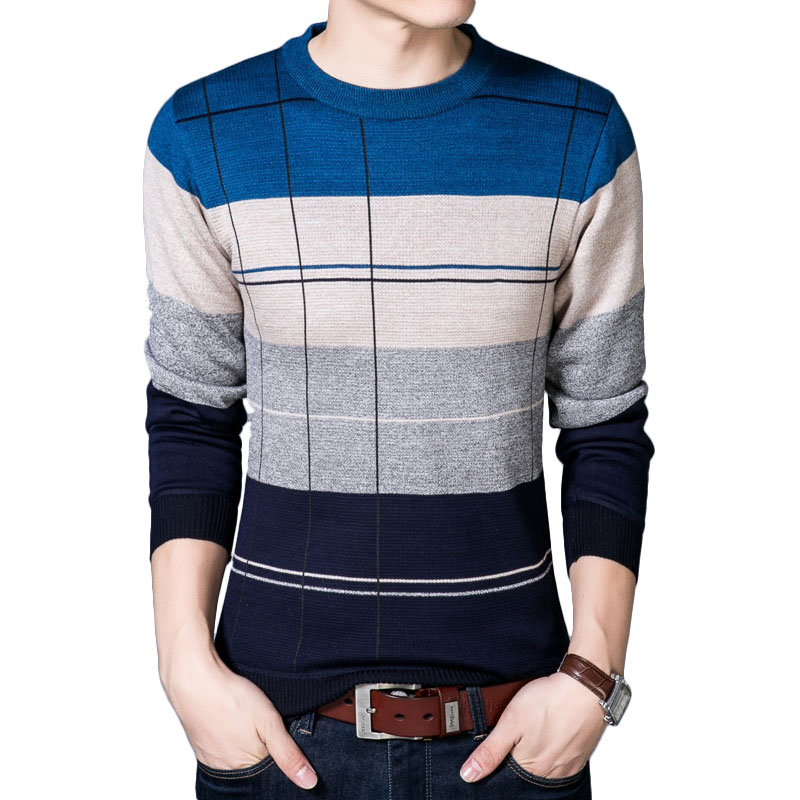 2022 Brand Social Cotton Thin Men’s Pullover Sweaters Casual Crocheted Striped Knitted Sweater Men Jersey Clothes alx