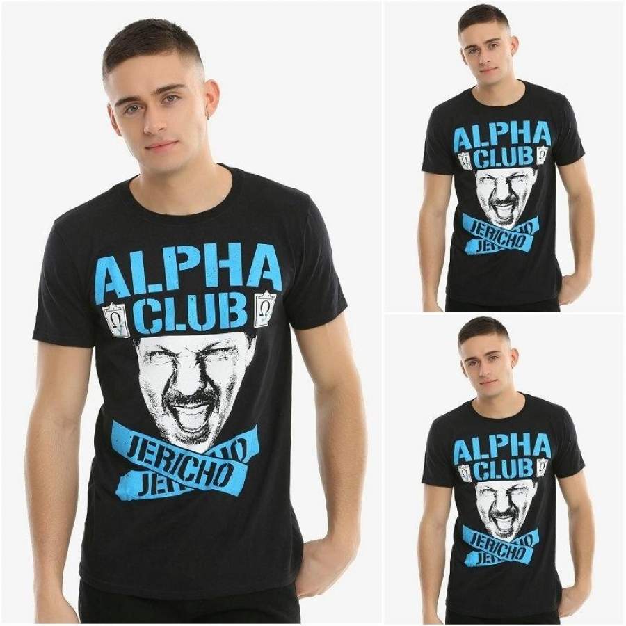 Fashion Men’S T-Shirt New Japan Pro-Wrestling Chris Jericho Alpha Club T-Shirt Men Cotton T Shirt