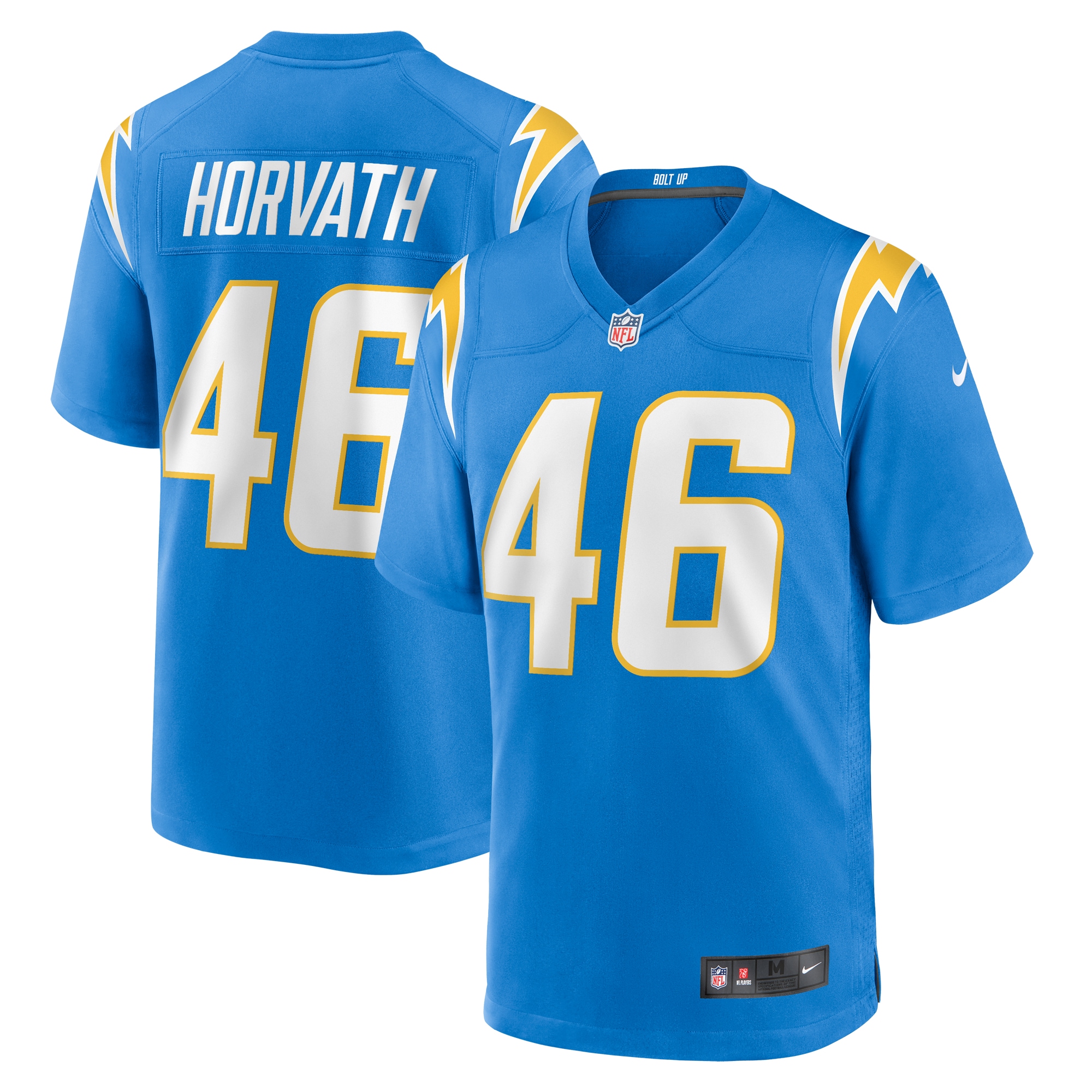 Zander Horvath Los Angeles Chargers Game Jersey – Powder Blue