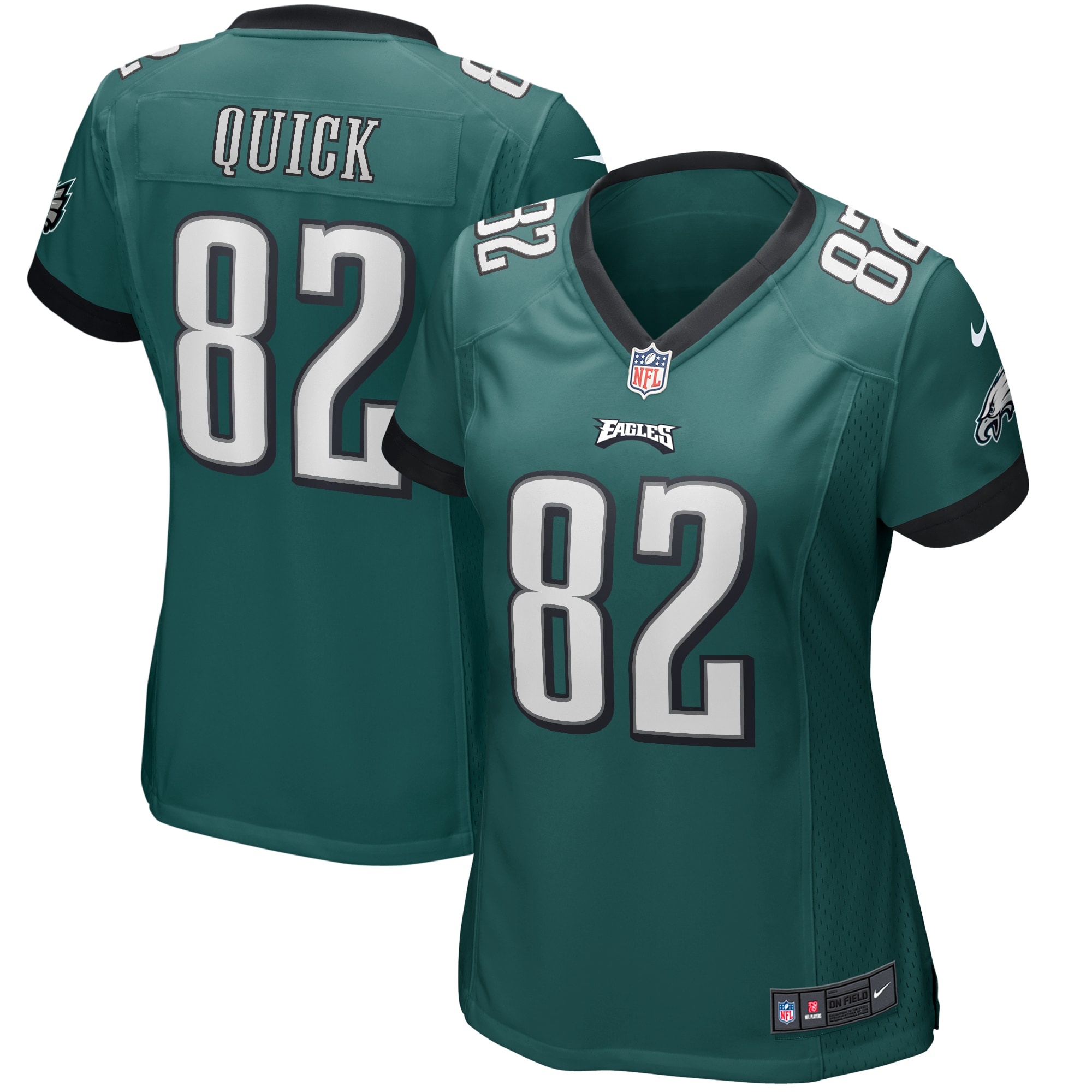 Women’s Philadelphia Eagles Mike Quick Midnight Green Game Retired Player Jersey