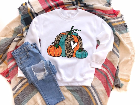 Fall Pumpkin Shirt, Pumpkin patch Sweatshirt, Fall Shirt for Women, Pumpkin graphic Shirt, Thanksgiving Sweatshirt, Leopard Pumpkin Shirt