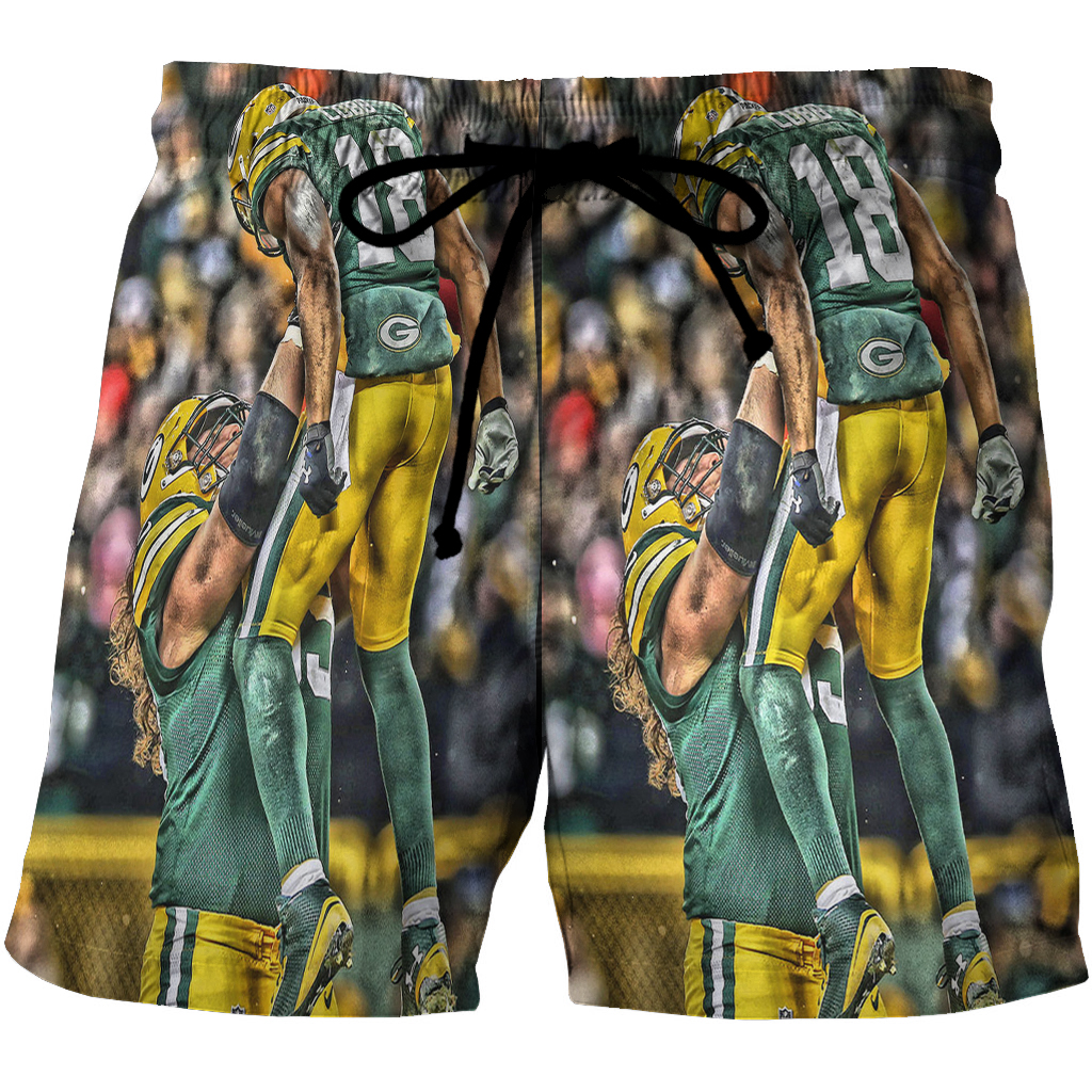 Green Bay Packers Player Team V2 3D All Over Print Summer Beach Hawaiian Short