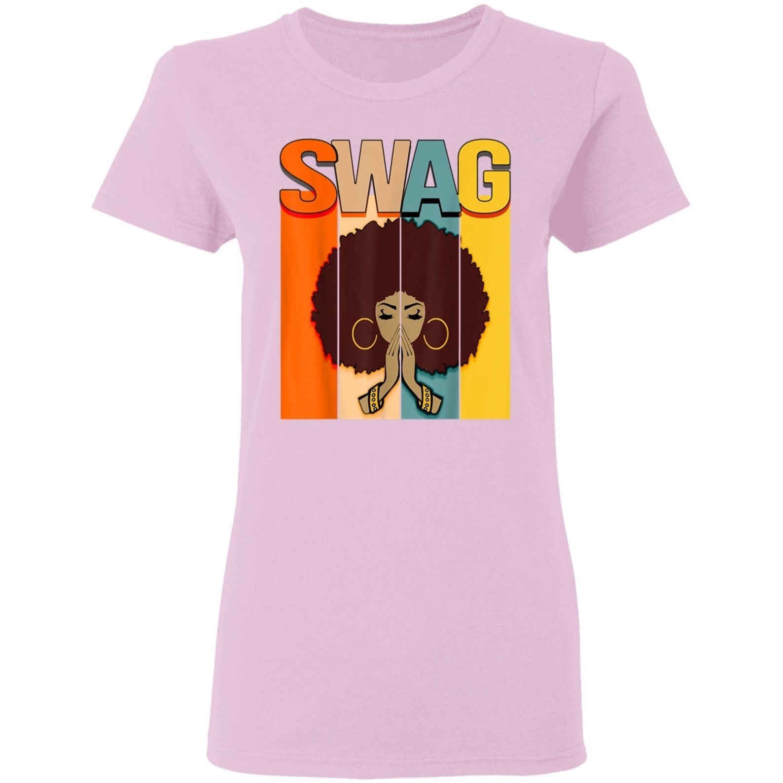 Swag Melanin Afro Woman Queen Black History Month T-Shirt Gift For Her Black Lives Matter Blm T-Shirt