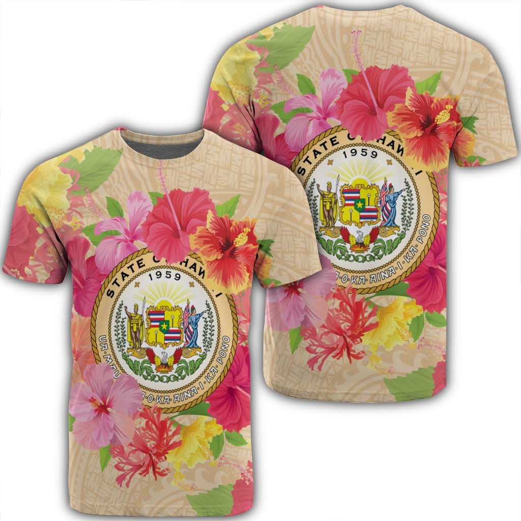 Hawaiian Coat Of Arm Hibiscus Ah Ha33836