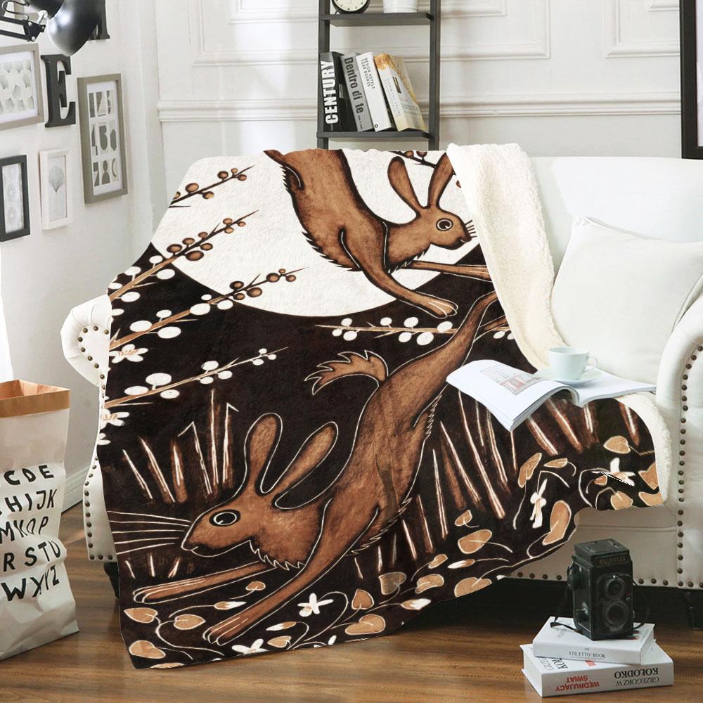 Rabbit Sherpa Blanket Qh110101Sb