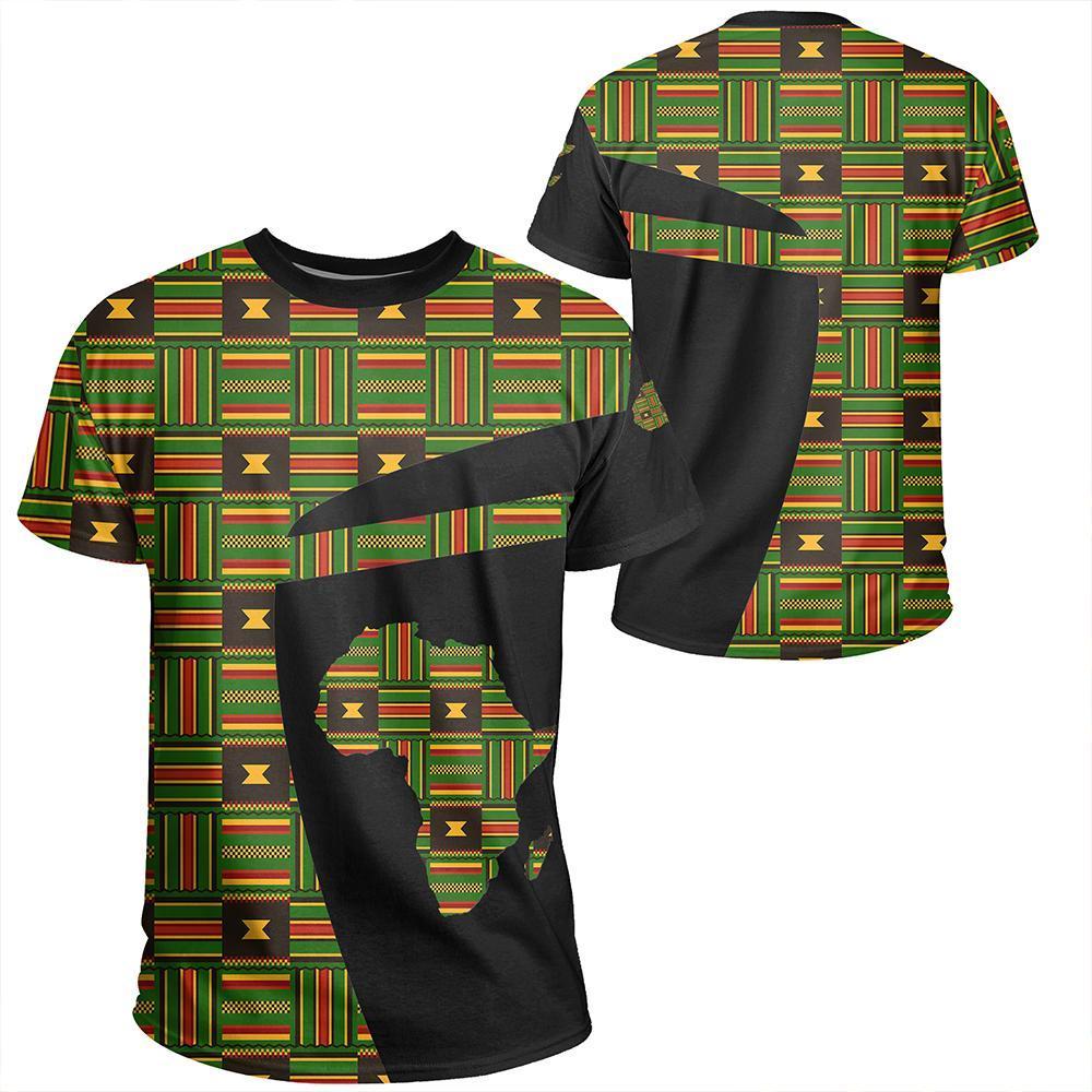 Greeklife T-Shirt – Kente Cloth – Ghanaian Pattern Tee – Sport Style