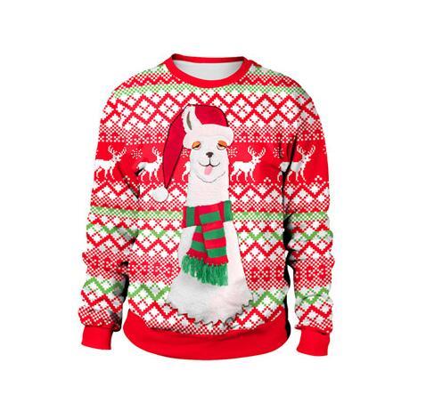 Aidoufen 2021 Ugly Christmas Sweater For Gift Santa Elf Funny Pullover Womens Mens Jerseys And Sweaters Tops Autumn Winter Clothing