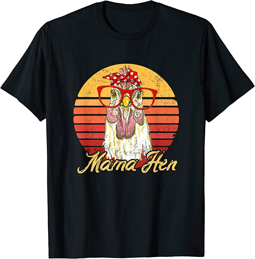 Vintage Mama Hen Chicken Gift for Mom Farm T-Shirt