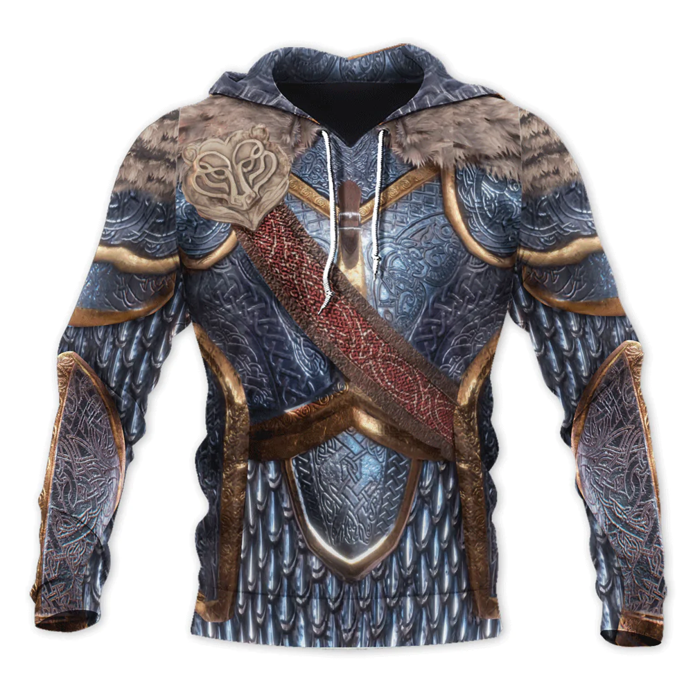 Vikings Mithril Armor Hoodie 3D Full Printed Hoodie With Viking Pattern, Viking Hoodie