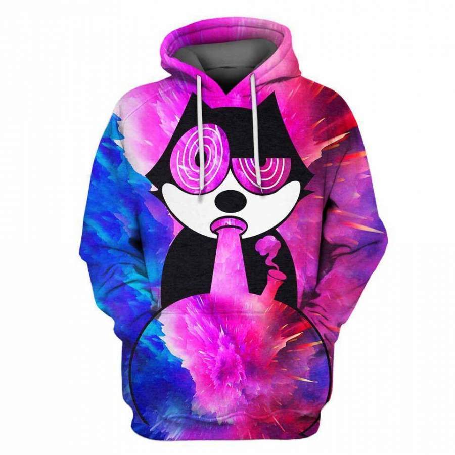 3D All Over Print Gato Felix Hoodie