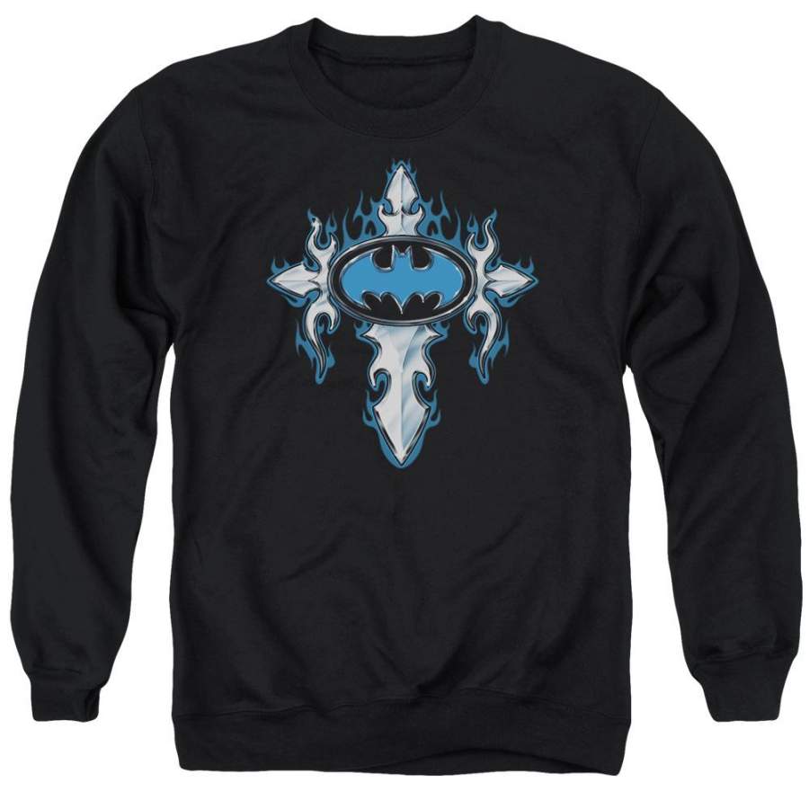 Batman – Gothic Steel Logo Adult Crewneck Sweatshirt