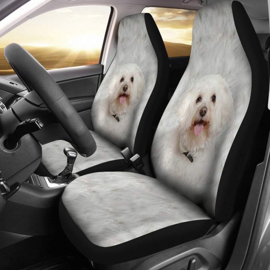 Baby Maltese Car Seat Covers Gift For Dog Lover LL10