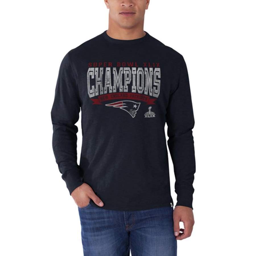 New England Patriots – Super Bowl 49 Champions Logo Scrum Long Sleeve T-Shirt