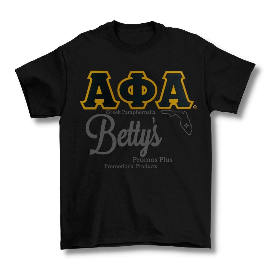 Alpha Phi Alpha Αφα Double Stitched Appliqué Embroidered Line T-Shirt