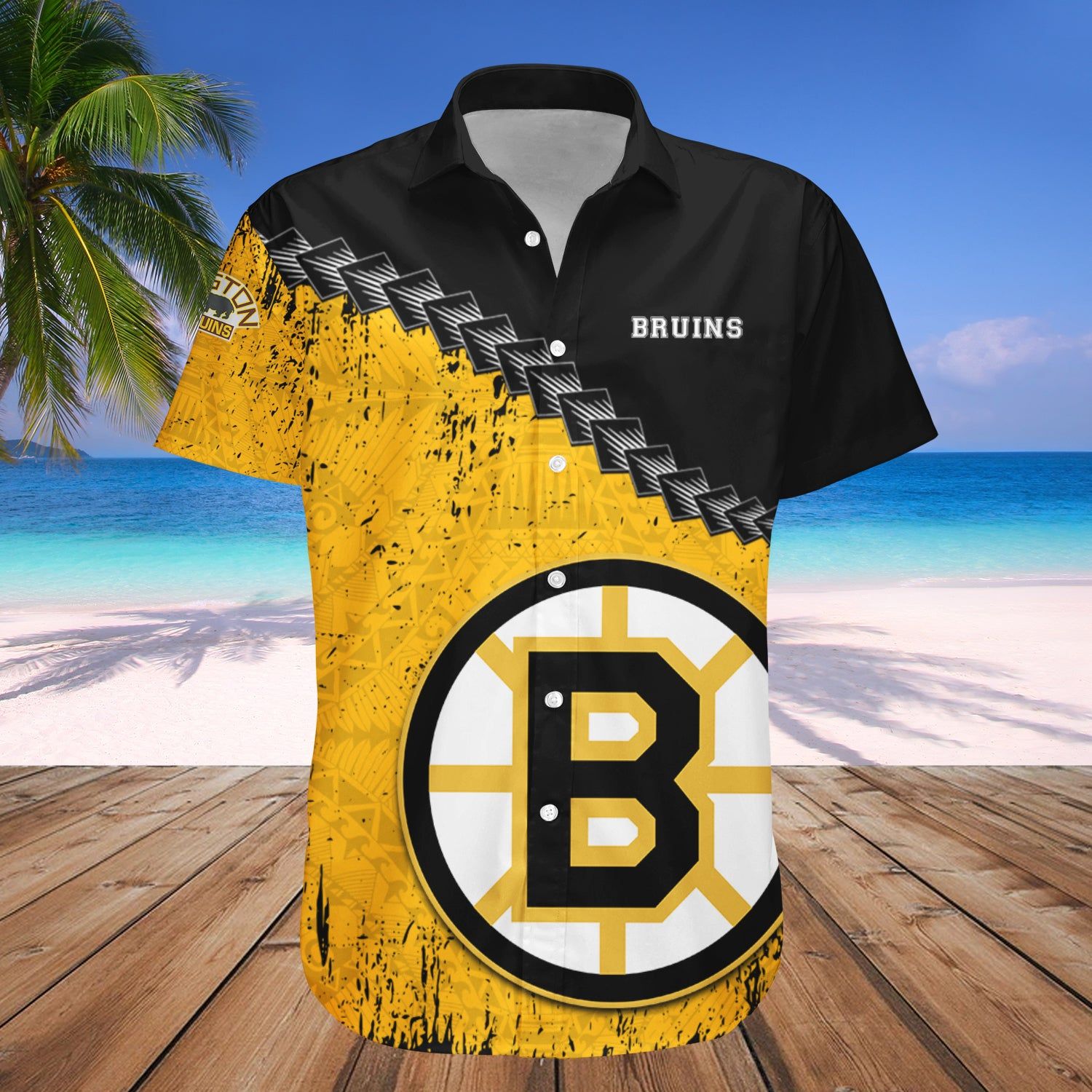 Boston Bruins Hawaii Shirt Grunge Polynesian Tattoo – Nhl