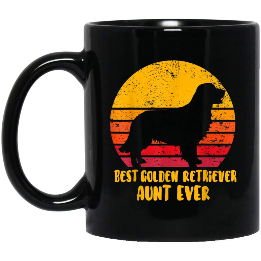 Vintage Best Golden Retriever Aunt Ever Funny Gift Auntie Mug